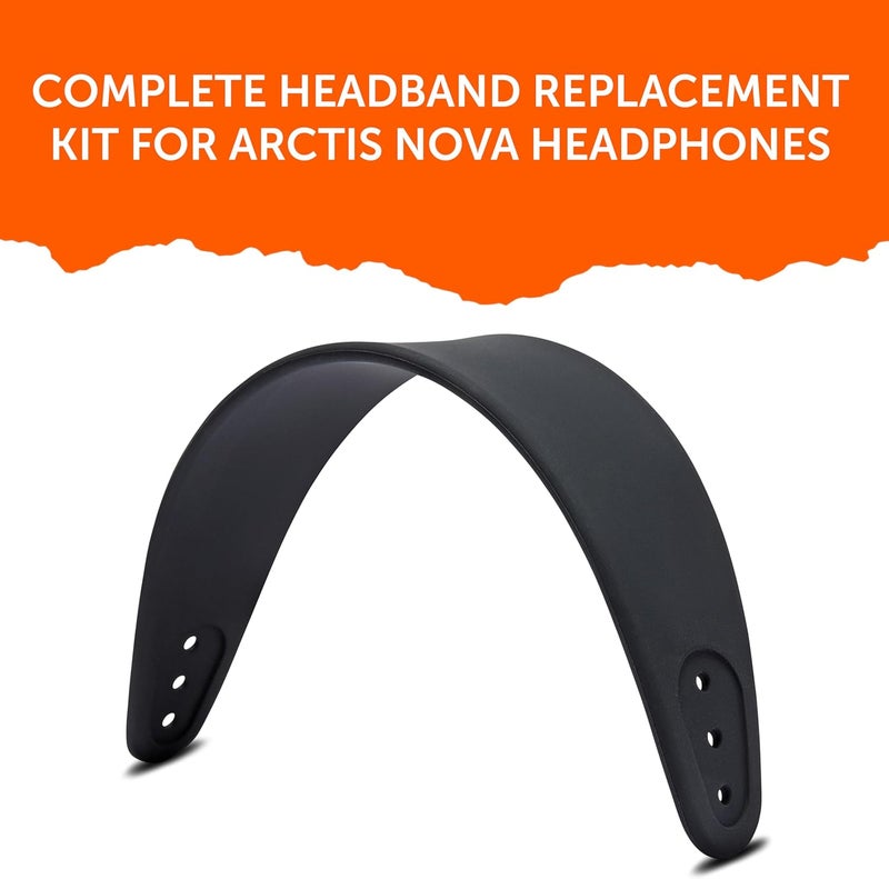WC HeadbandZ Arctis Nova - Upgraded Silicone Headband for Arctis Nova Headsets by Wicked Cushions - Enhanced Flexibility, Comfort, and Style with Matching Earpad Designs | Black - Image 5